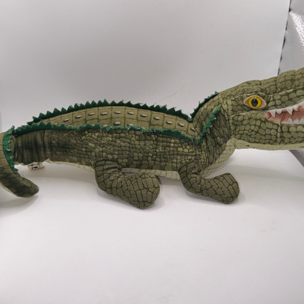 Wildlife Artists 20" Green Crocodile Realistic Alligator Plush Safari Swamp Core - Picture 3 of 7